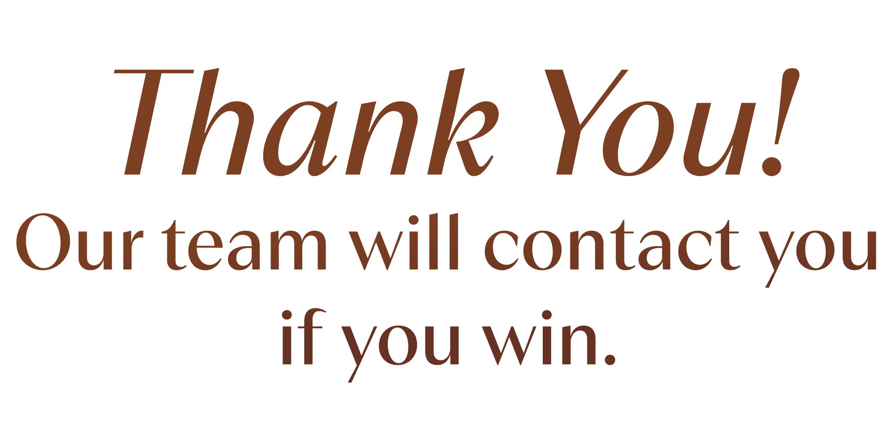Thank You For Participating